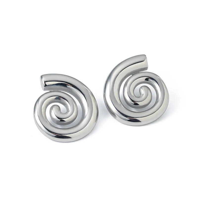Spiral Luxe Stud Earrings