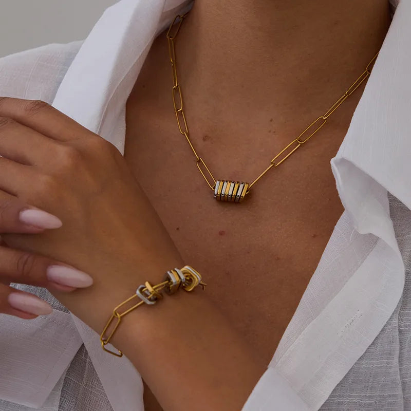 Paperclip Chain Set – Mixed Metal