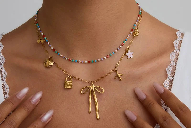 Charm Story Paperclip Necklace