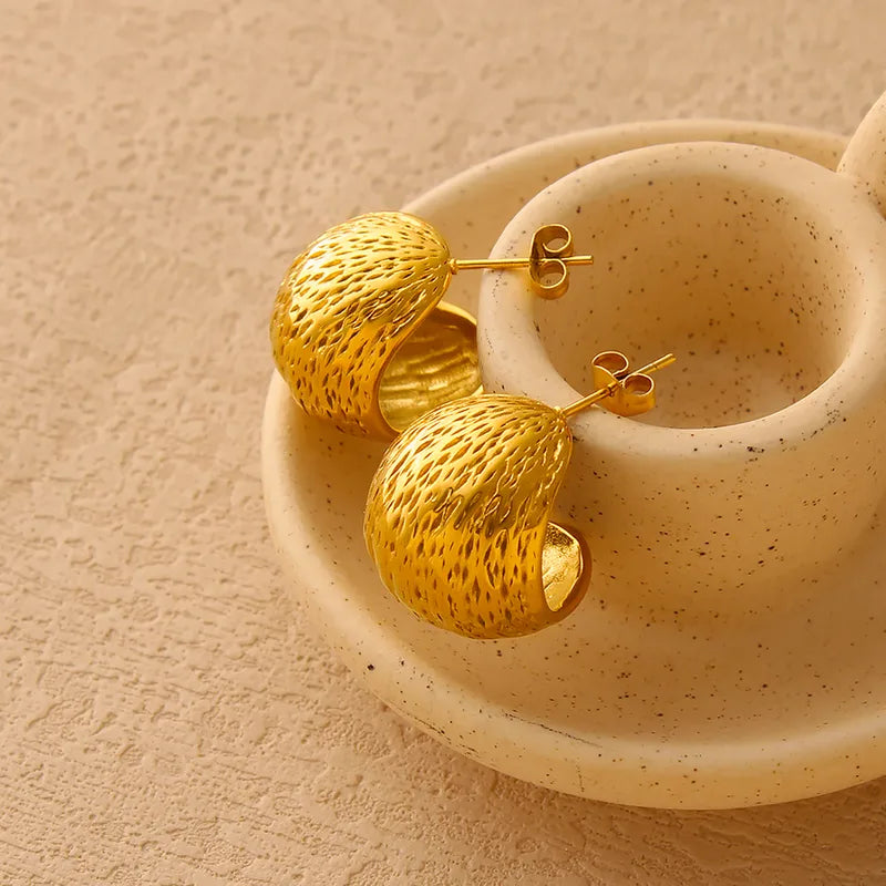 Textured Dome Stud Earrings