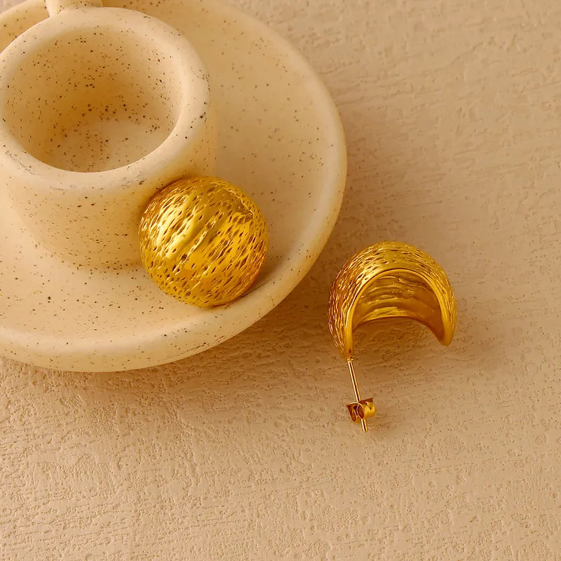 Textured Dome Stud Earrings