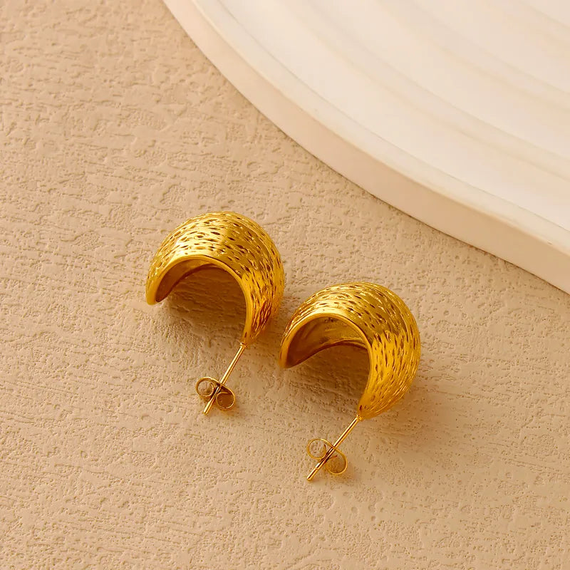 Textured Dome Stud Earrings