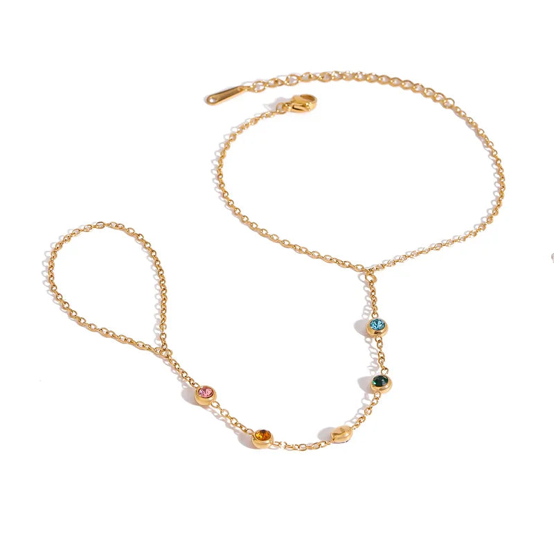 Iris Gemstone Hand Chain Bracelet