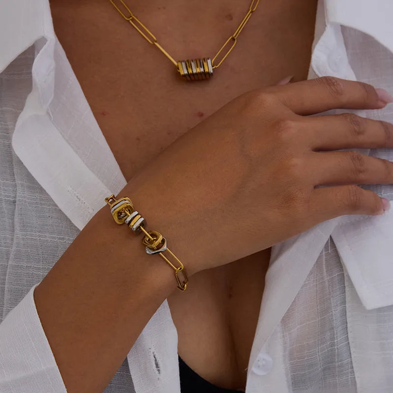 Paperclip Chain Set – Mixed Metal