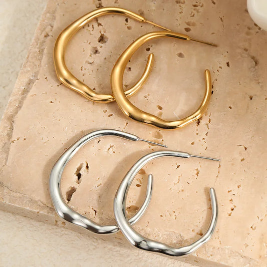 Exaggerated Modern Hoop Earrings