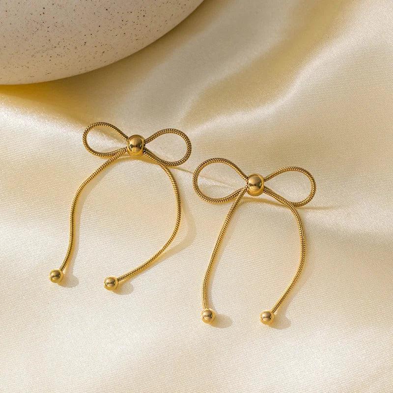 Bow Drop Earrings
