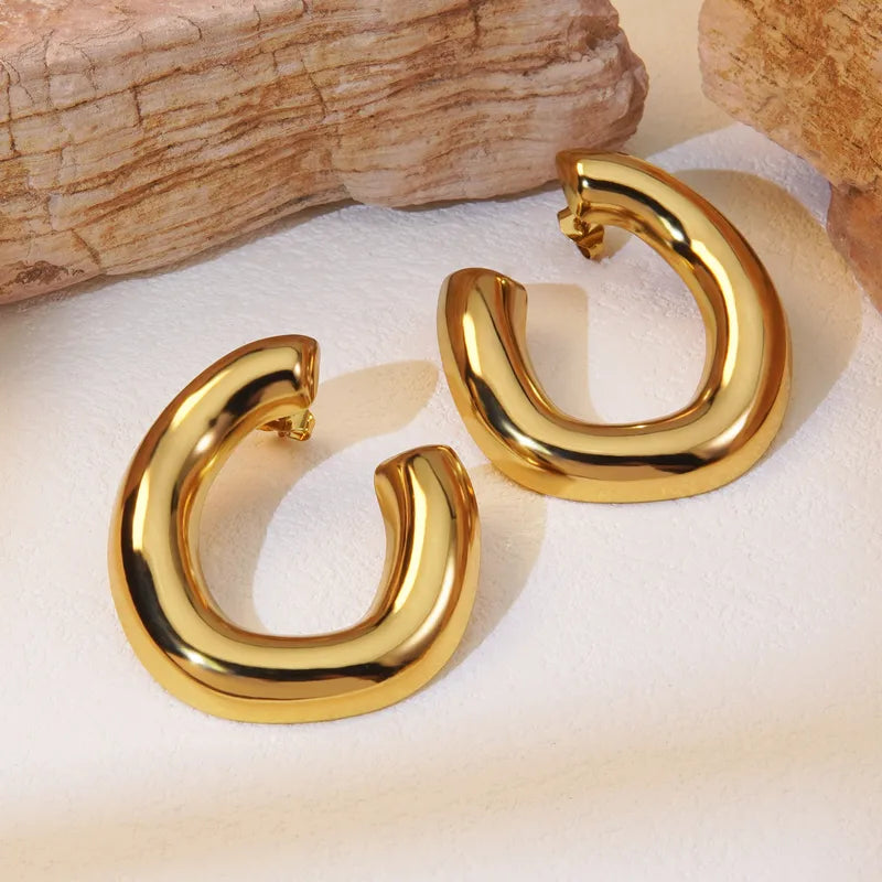 Bold Curve Hoop Earrings