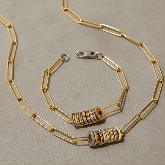Paperclip Chain Set – Mixed Metal