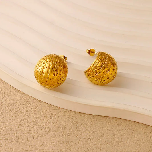 Textured Dome Stud Earrings