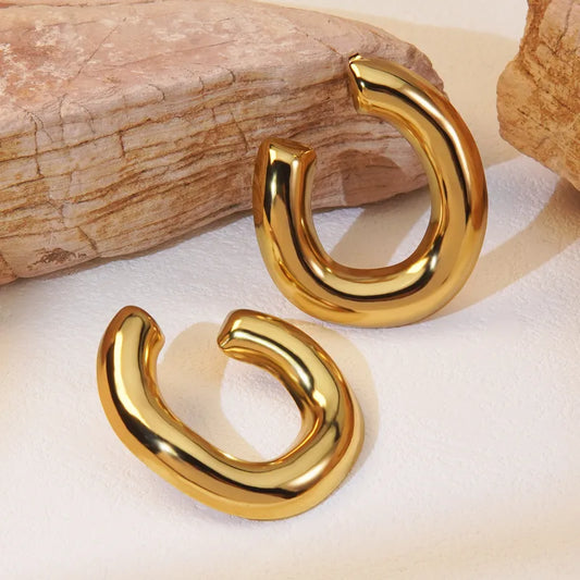 Bold Curve Hoop Earrings