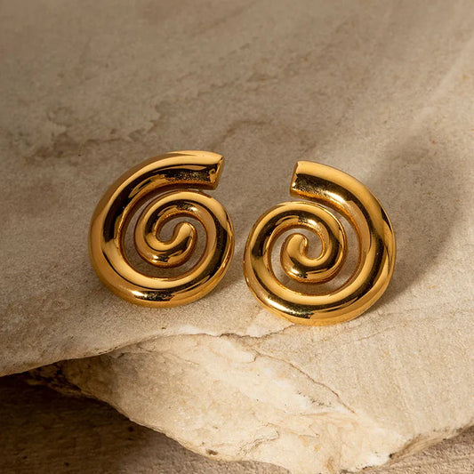Spiral Luxe Stud Earrings